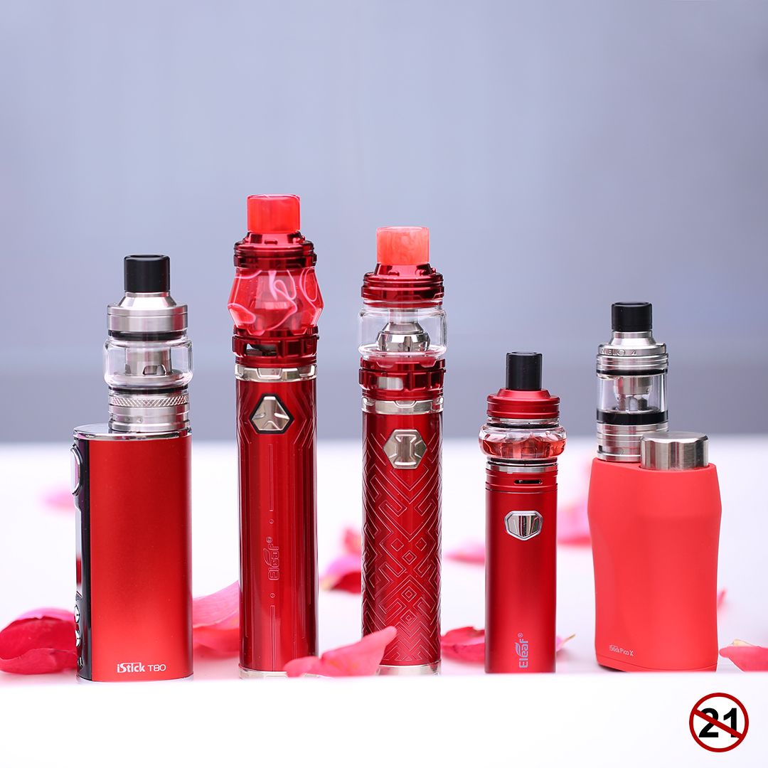 EleafGlobal's tweet photo. Eleaf Red Collection!๐ ๐ค Which device is your cup of tea?โ
โค๏ธ#iStickT80 ๐#iJust21700 ๐น#iJust3 ๐ถ๏ธ#iJustmini ๐#iStickPicoXโ
Warning: This product may contain nicotine. Nicotine is an addictive chemical. Keep out of reach of children.โ โ โ โ โ https://t.co/XjgEneOJRQ