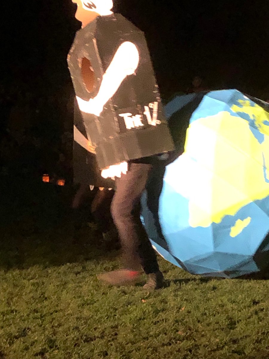 MaritStiles's tweet photo. Celebrating 20 years of #NightOfDread w @clayandpaper! I think this was my 16th year marching....
How fitting that Fear of the Year was “It’s Too Late” (to stop climate change). Don’t worry the climate kids fought the oligarchy & won. (You had to be there) #davenportTO https://t.co/meCrmXZ62L