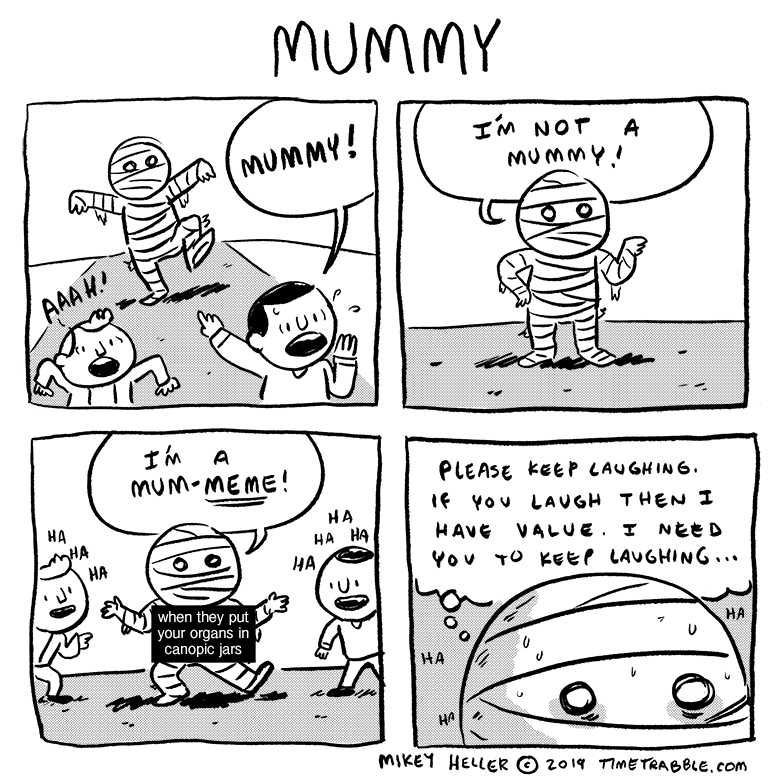 i drew a comic about a mummy 