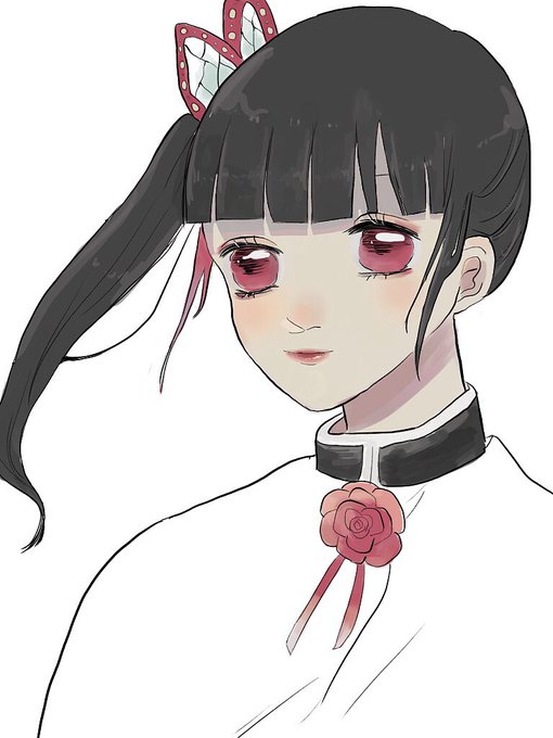 ふーんそかさんがTwitterに投稿した栗花落カナヲ(鬼滅の刃)のイラスト。