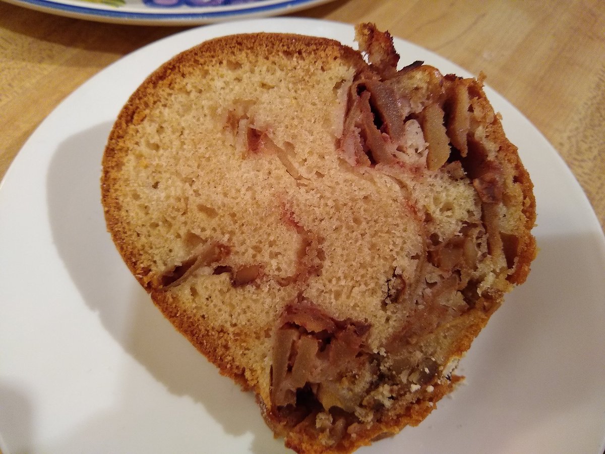 joanjet761's tweet photo. #JewishAppleCake with #Halloween decor. Hoping to find better apple swirls as I go along.😊#baking #SaturdayStyle https://t.co/XB6brTQEv2