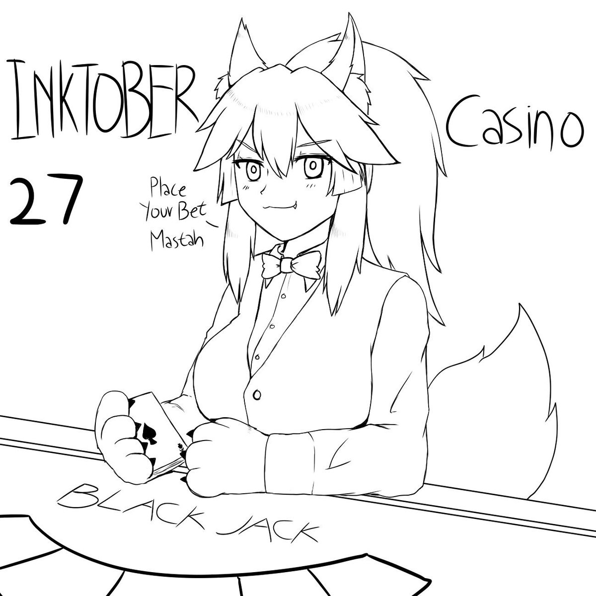 FGO Inktober Day 27: Casino
Dealer Cat
#タマモキャット #キャス狐 #ポケモン 