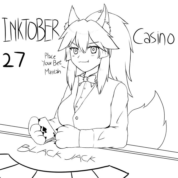 FGO Inktober Day 27: Casino
Dealer Cat
#タマモキャット #キャス狐 #ポケモン 