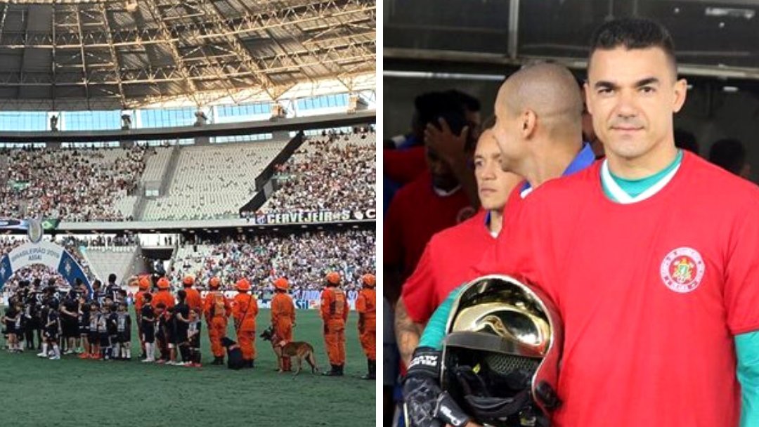 bombeirosce's tweet photo. Antes de jogos na Série A, Ceará e Fortaleza homenageiam bombeiros por trabalho no Edifício Andrea https://t.co/Rc0xsovGkN https://t.co/ikKPQ9XcLT