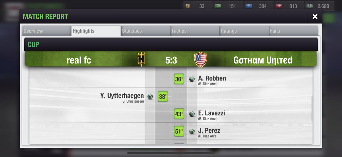 MagicoNexus's tweet photo. Our bats went from a 7-0 W in the league to almost getting KO in cup
Thankfully we went through with a 5-8 agg.
#GothamUnitedLeague
#GothamUnitedCup
#TopEleven
#BugEleven https://t.co/aOsUsymAtt