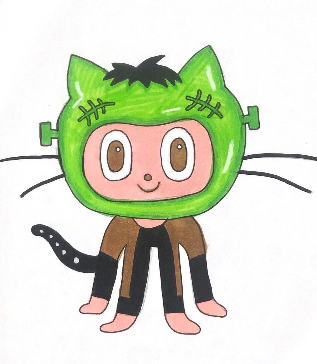 jenndryden's tweet image. My Octocat is all ready for Halloween! #MyOctocat #CalHacks @GitHubEducation @CalHacks 🎃