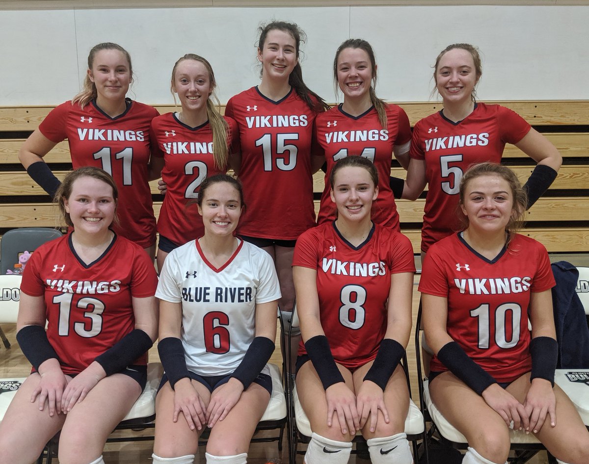 BlueRiverVB's tweet photo. The Vikings finish with a remarkable 19-11 season, losing to a very talented @CowanVolleyball team. Good luck to the Blackhawks in the rest of the tournament. #neverstop https://t.co/zJlXhcRXoe