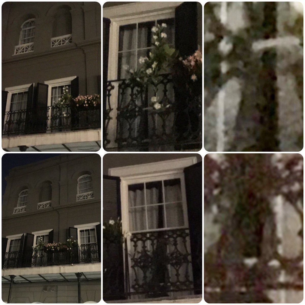 MarkShurtleff's tweet photo. On the night of 10/6/19 Mindy Worley &amp; I were outside the haunted LaLaurie Mansion in New Orleans. Mindy took pics of the 2nd floor. Later we noticed that drapes in 2 windows were parted. We enlarged &amp; 😱!! Can you see the ghostly faces? https://t.co/AiSNFHQqip