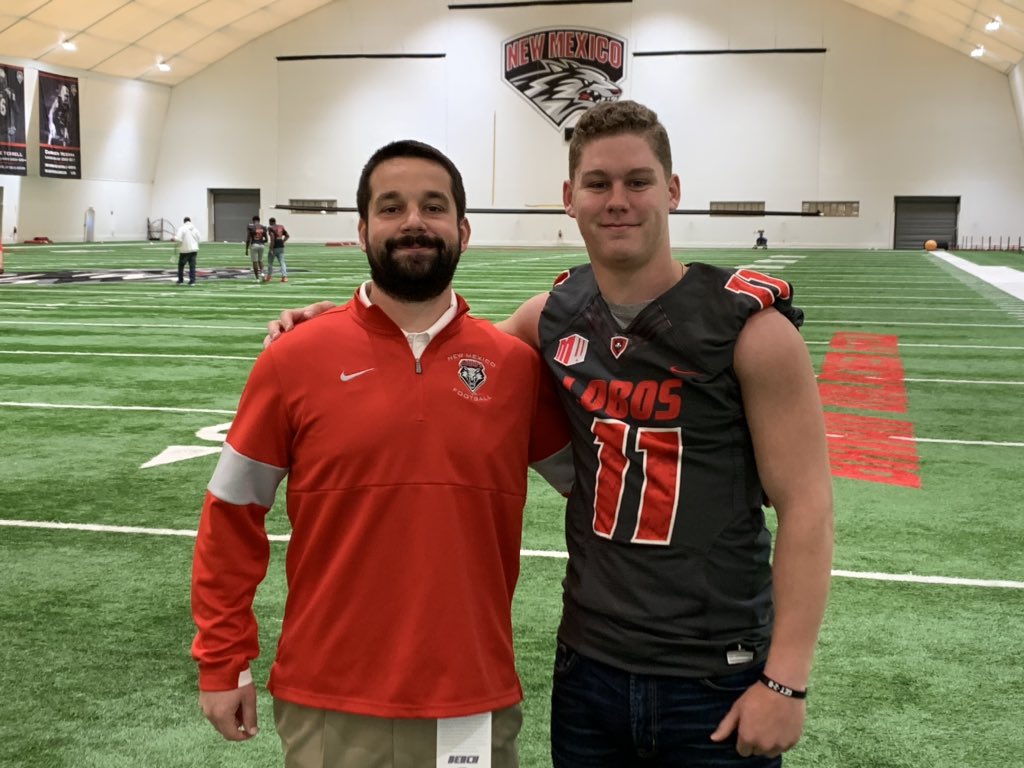 Thank you to @UNMLoboFB for an awesome game day. The family and I had a great time! @CoachSvarczkopf @CoachDSanders @CoachDailey_A6O  #GoLobos