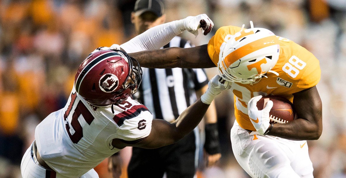 If you’re wondering whether the ref was distracted or had an obstructed view of that hilarious facemask call he missed today … well … nope.

Staring right at it.