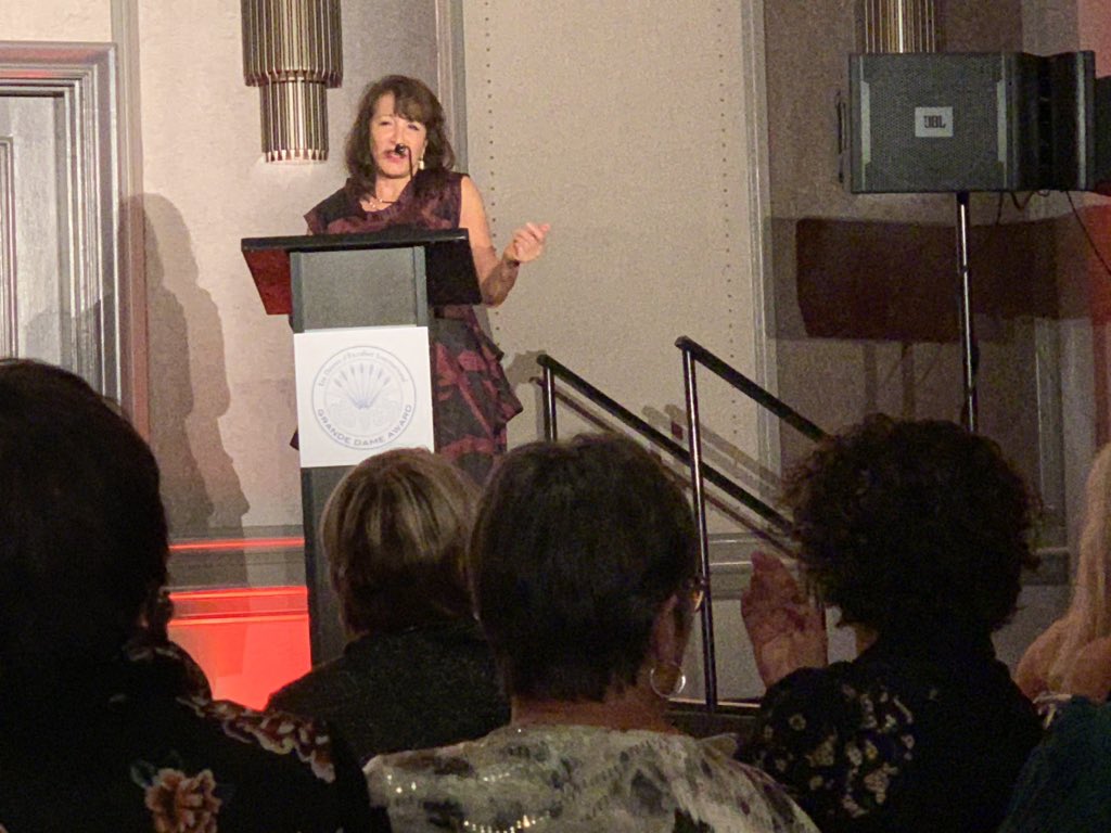 The wonderful, pioneering #NoraPouillon, the <a href="/LesDamesIntl/">Les Dames d'Escoffier</a> 2019’s Grande Dame recipient —whose D.C.’s #RestaurantNora was the country’s 1st organic-certified restaurant. Some Nora wisdom: “You pay for your food now — or you pay the doctor later.”