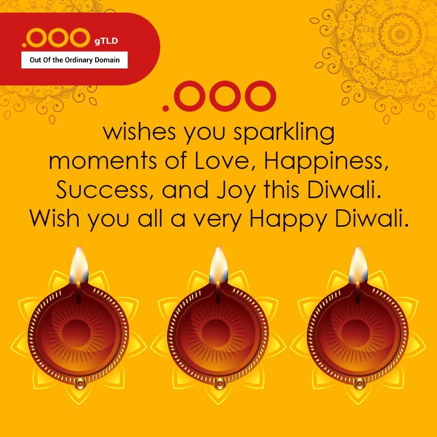DotTripleO's tweet photo. May this Diwali, Come up with Beautiful Beginning, Fresh Hope, Bright Days and New Dreams. 
.OOO wishes you all a very Happy &amp; prosperous Diwali!!!
#Diwali2019 #HappyDiwali #HappyDiwali2019 #DiwaliVibes #dottripleo #domains #domainnames https://t.co/RR64hkEg0O