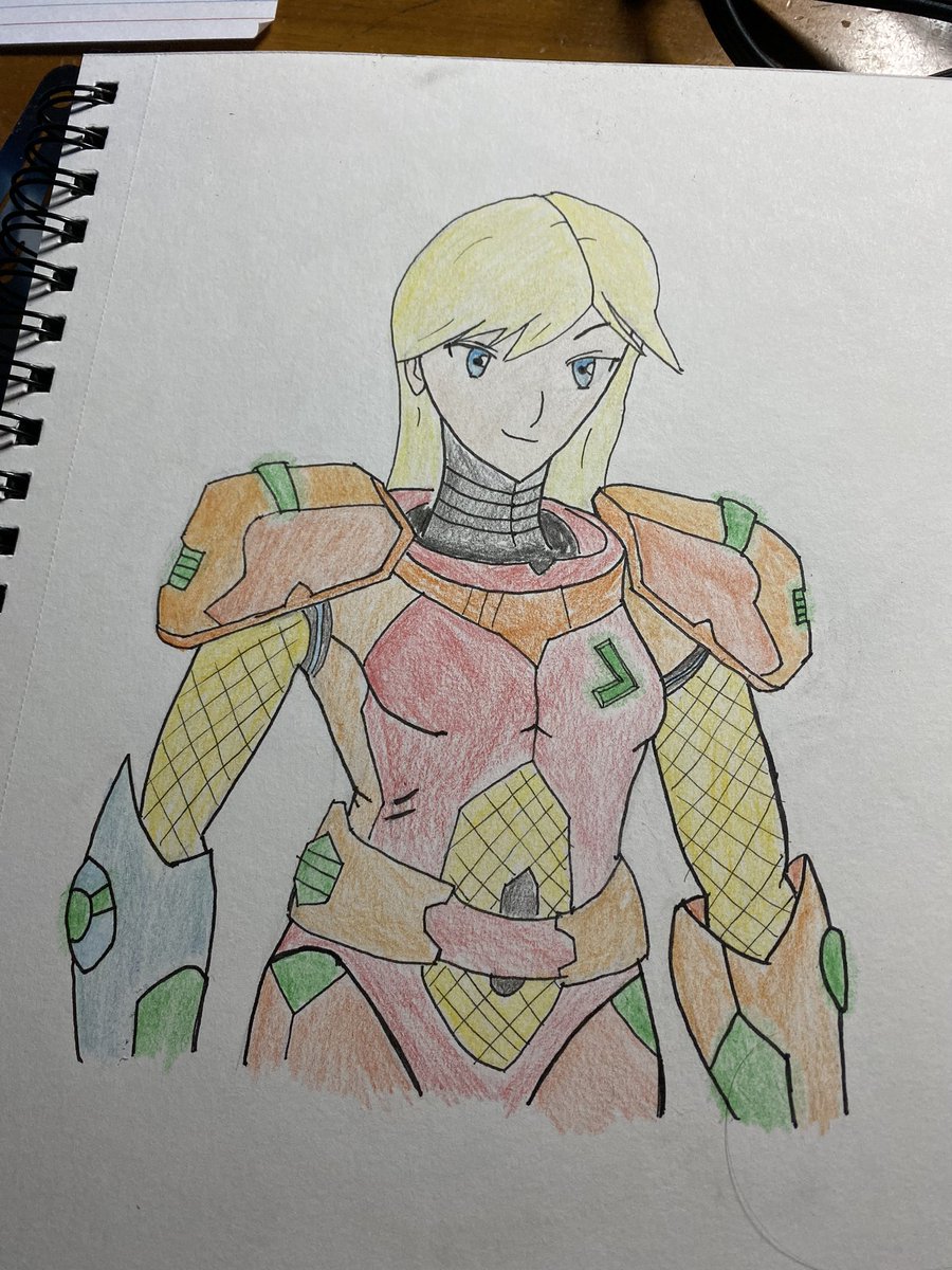 GCGVII's tweet image. Still a WiP. My drawing teacher gave me a project from @markcrilley MM3 and I decided to turn her into Samus. @MetroidDatabase @metroidhq #Metroid #Samus #MasteringManga3 #Metroid33 #art #fanart