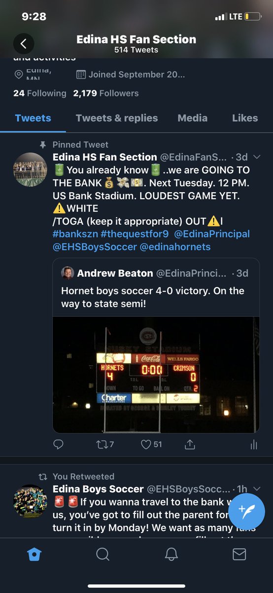 Edina HS Fan Section tweet media