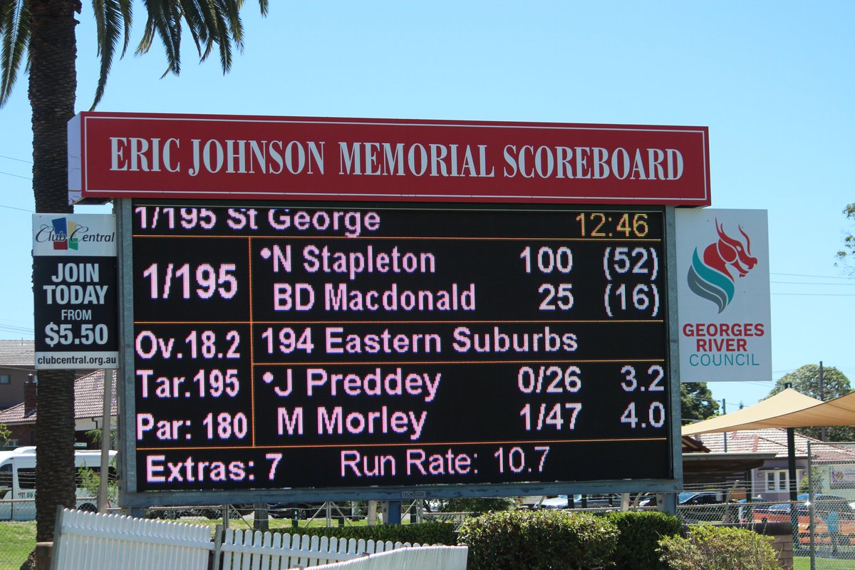 St George DCC (@stgeorgedcc) on Twitter photo What a game, What an innings, What a win. Great start to our double header at Hurstville Oval. We now take on <a href="/UNSW_Cricket/">UNSW Cricket</a> at 2.30pm. See you there.
#MarchingIn What a game, What an innings, What a win. Great start to our double header at Hurstville Oval. We now take on <a href="/UNSW_Cricket/">UNSW Cricket</a> at 2.30pm. See you there.
#MarchingIn