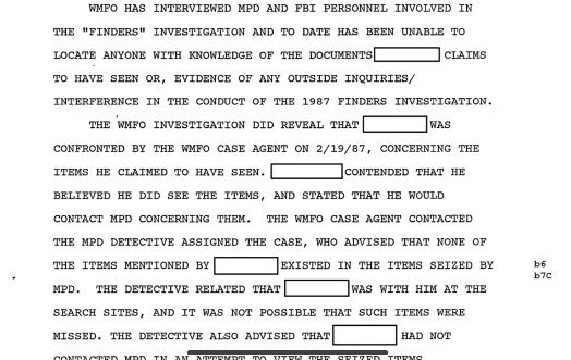 An investigator wondering where all of the evidence he saw went after being told that the items he was remembering did not exist with what was seized with search warrants.