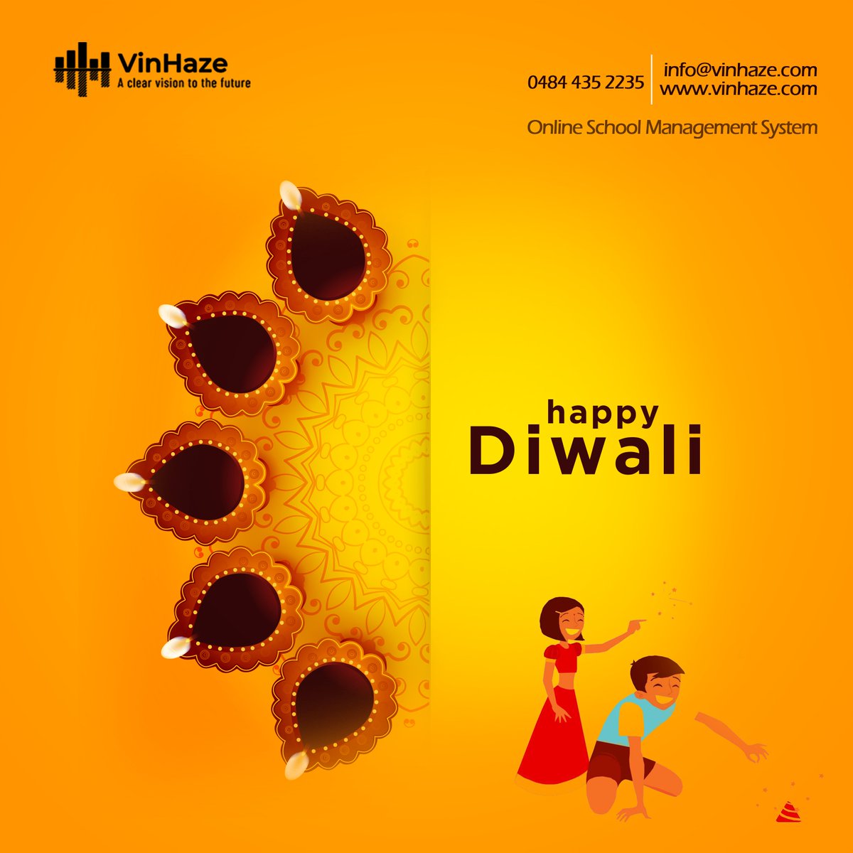 VinHazeSoftware's tweet photo. The team VinHaze Software. wishes #happydiwali to all. #happydeepavali #diwali #diwali2019 https://t.co/ypWoy8qgkO
