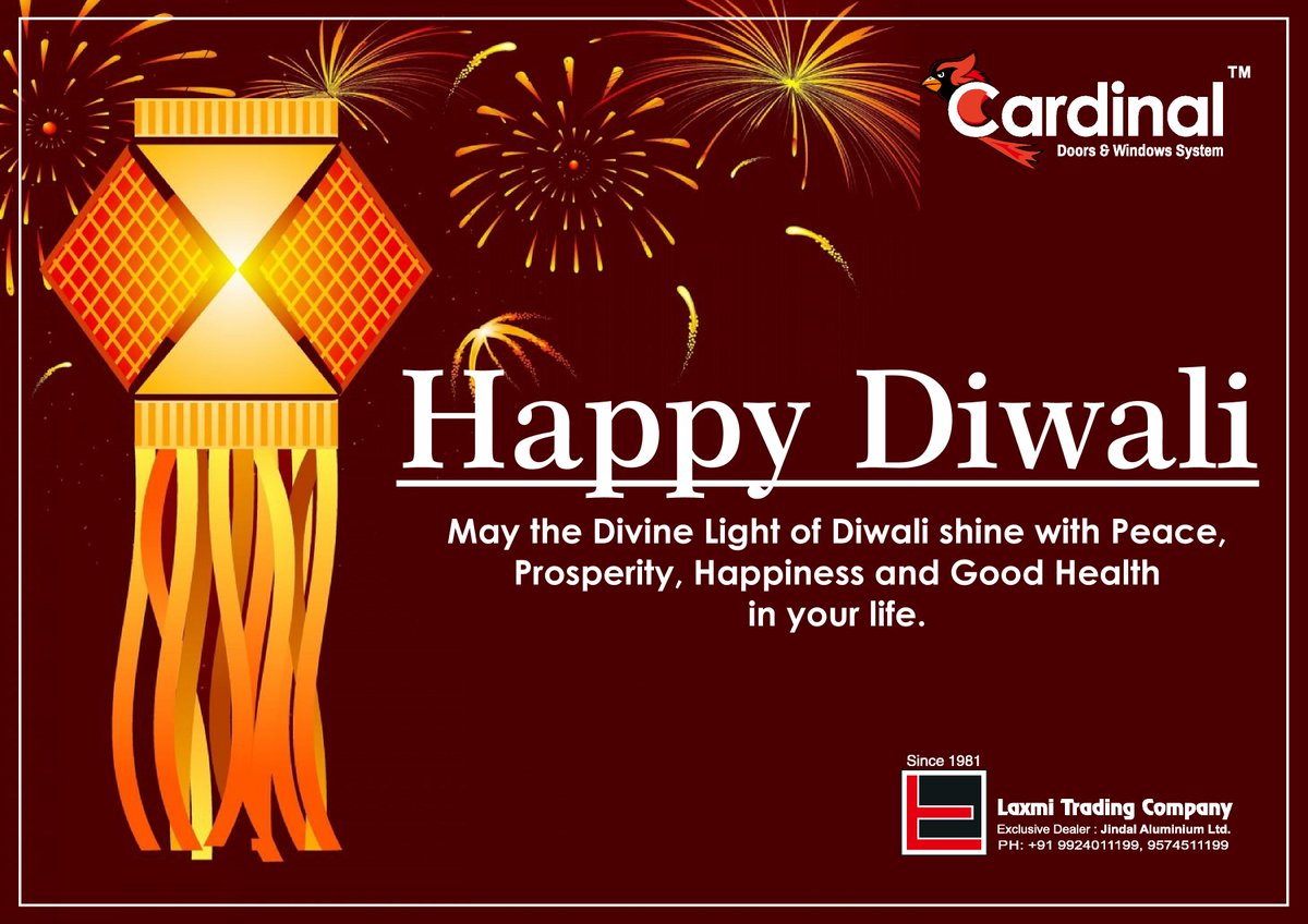 CoLaxmi's tweet photo. Laxmi Trading Company Wish you all Happy Diwali. #happydiwali #aluminiumdoorandwindow #Jindalaluminiumsection #Jindalaluminiumdealer #Jindalaluminium #LaxmiTradingCompany #windowanddoor #aluminiumsection #india #ahemdabad #aluminiumdoor #cardinalsection #cardinalwindow #tweet https://t.co/KSHTRijlLa