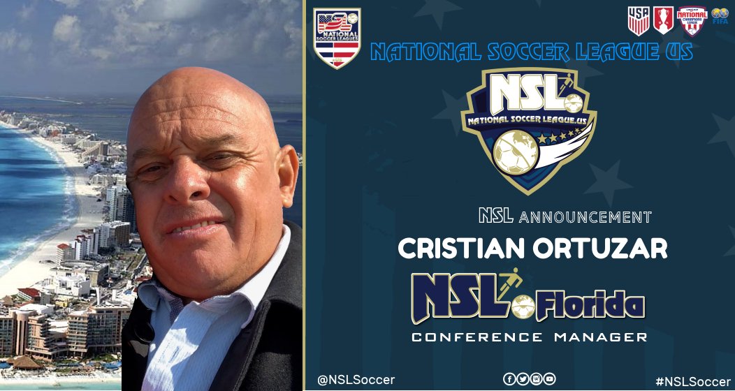 RoyalAcademyAC's tweet photo. NSLNews
Miami, Florida, Thursday October 24, 2019
The National Soccer League US announces that Mr. Cristian Ortuzar -President of the Royal Academy AC- has been appointed by the NSL Board of Directors, Director Manager of the NSL Florida Conference. https://t.co/TFn6nvS0bZ