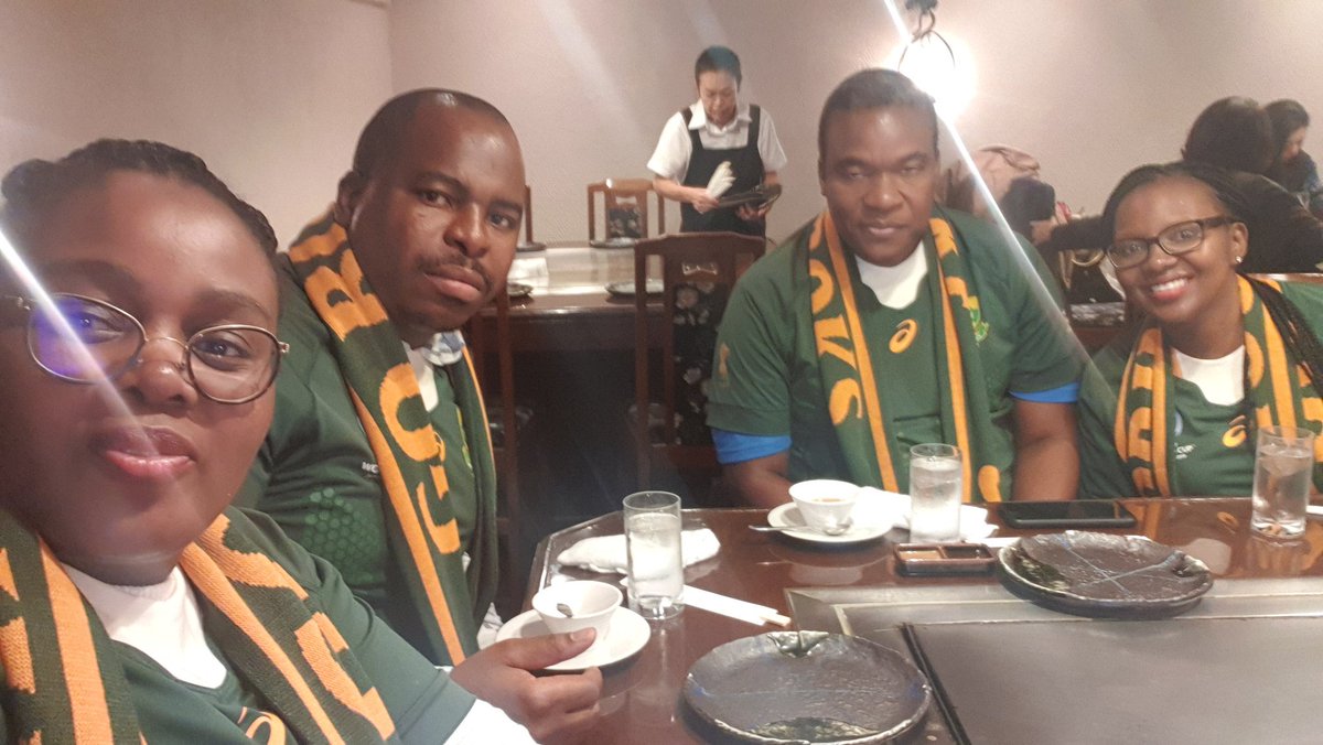 Enroute to Home after hard work we are Saying Go Bokke!!!!!!!!!!!