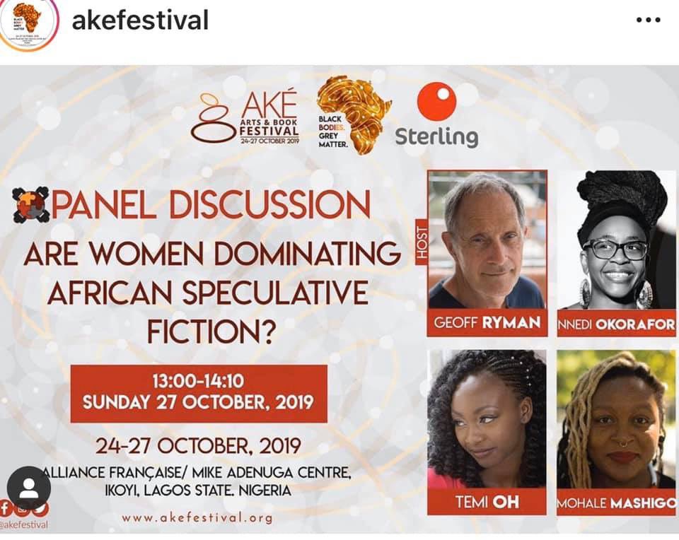 Nnedi's tweet photo. Today. #AkeFestival #AkeFest19 https://t.co/wTa5QfRym1