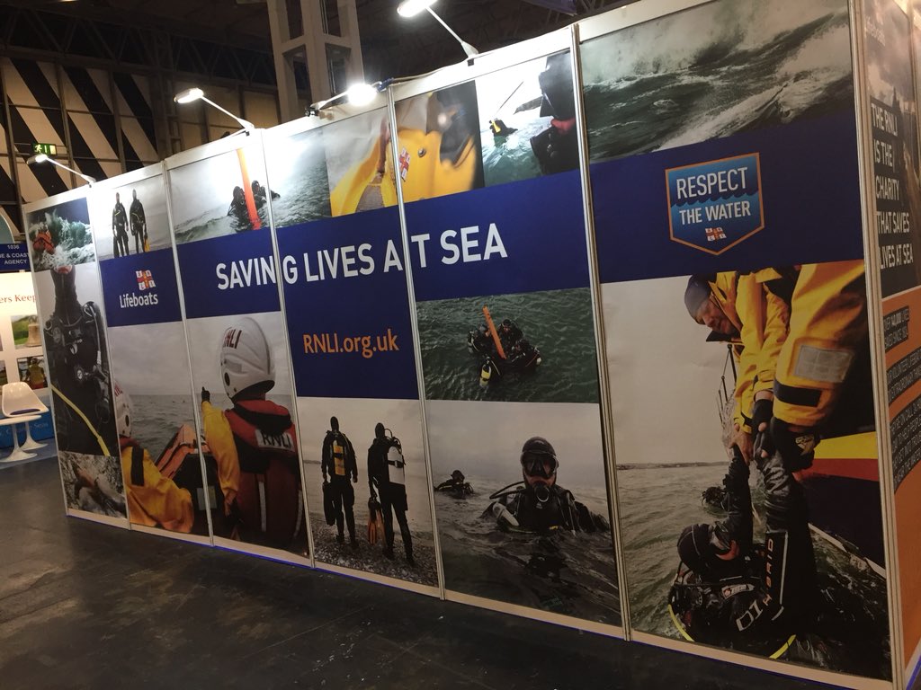 Scotttfraser's tweet photo. Day 2 at #Dive2019 come check out the @RNLI stand! https://t.co/7QJoaCovm0