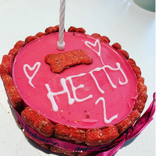 BarkingBakery_'s tweet photo. @hettythebulldog
🎈YAPPY 2nd WOOFDAY! 🎈 To a tv famous pooch!! 🙌🏽😍 
Everyone @thebarkingbakery hope you woofed down your handwritten pink pawty cake! looks sooo yummy x
#dogtreats #pamperedpooches #cakesfordogs #thebarkingbakery https://t.co/rRhcgNZAaB