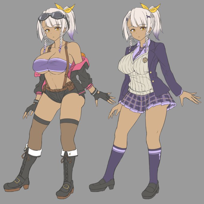 ちょっと前に上げた褐色っ子のデザイン微調整。 