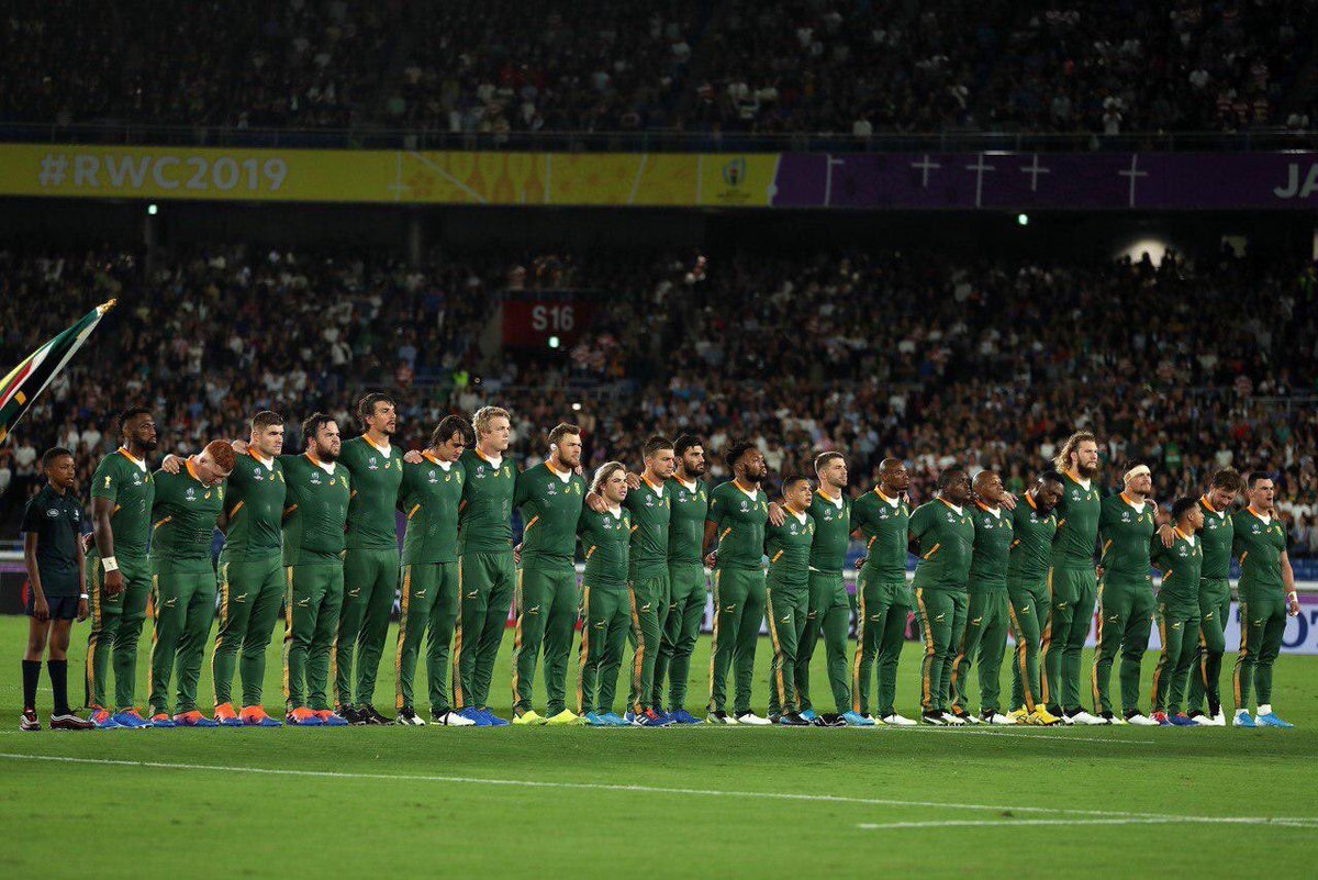 LindiweSisuluSA's tweet photo. I’m wearing my jersey with pride, in support of our national pride - the Springboks. 

I wish you the very best for the semi-finals, boys. The country is rallying behind you. 👊🏻🇿🇦🏉 

#RWC2019  #Springboks #RSAvWAL  #StrongerTogether https://t.co/yBQeB8sVaA