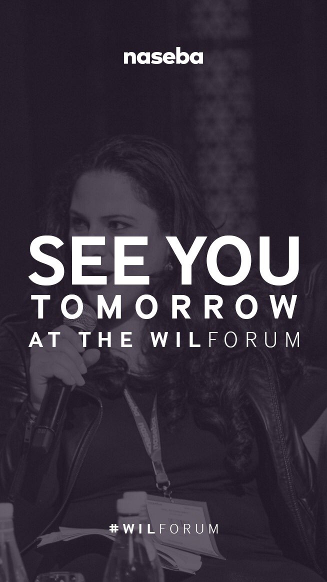 The WIL Forum is tomorrow, we hope to see you there!

October 28-29, 2019
Address Sky View Hotel, Dubai, UAE

#WILFORUM #Naseba #WomenInLeadership #Dubai #DaringToBuildABetterFuture