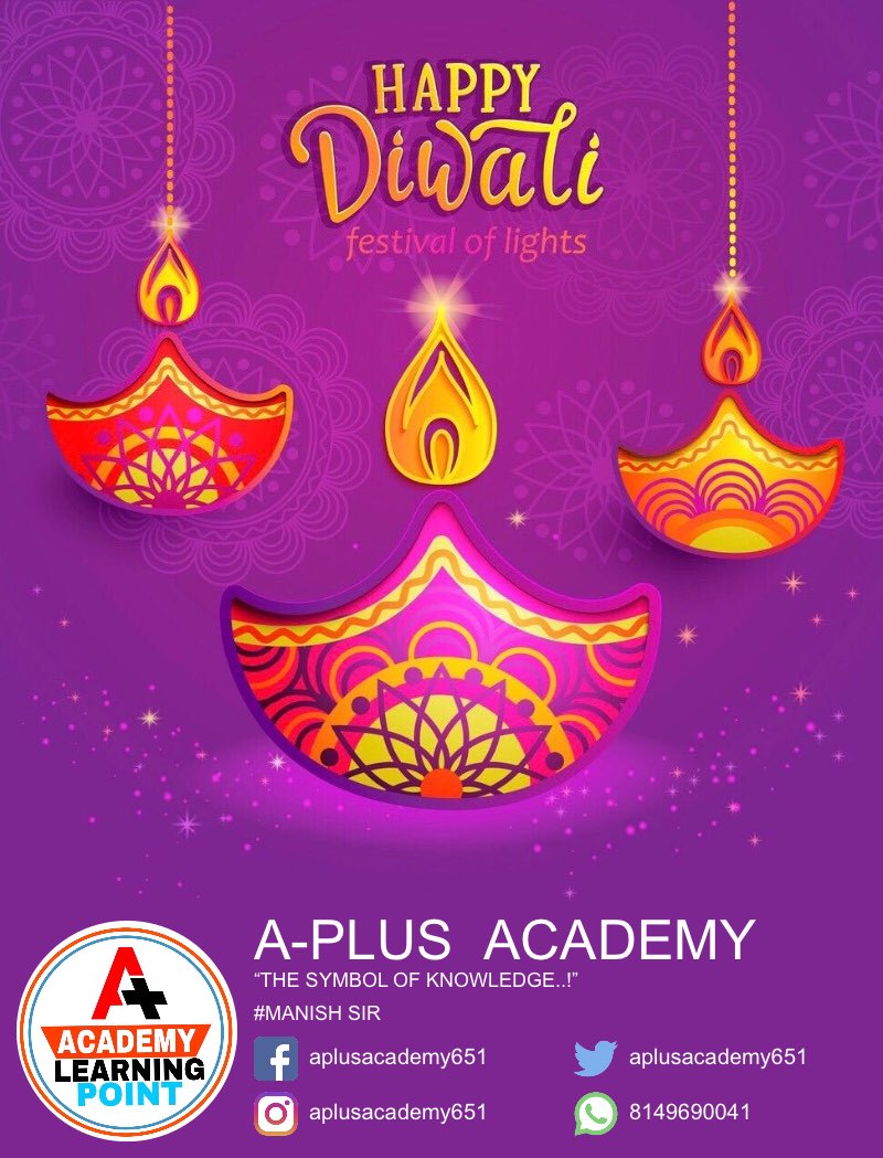 aplusacademy651's tweet photo. दीपों का उजाला, पटाकों का रंग,
धुप की खुशबु, प्यार भरी उमंग,
मिठाई का स्वाद, अपनों का प्यार,
मुबारक हो आपको दिवाली का त्यौहार
💐💐💐💐💐 https://t.co/c3Q3vGgARX