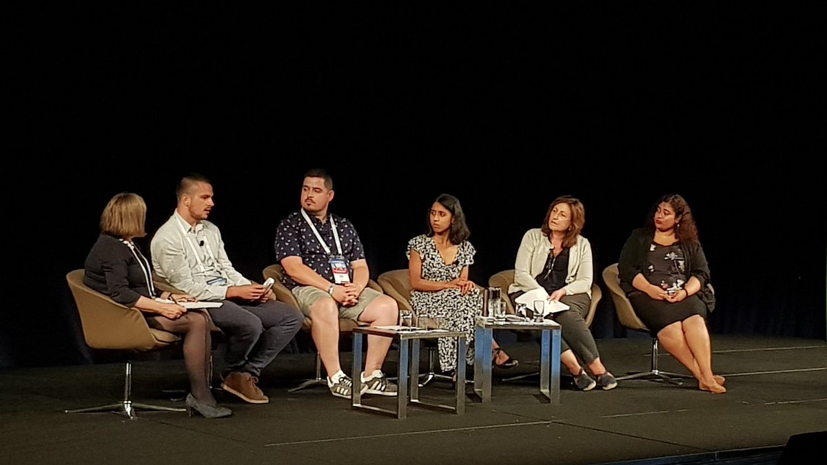 orygen_aus's tweet photo. "You don't need a degree in diversity to work with someone who doesn't look like you" Swathi Shanmukhasundaram on research @TalkToCMY conducted with us. YP from refugee &amp; migrant backgrounds told us they want unbiased #mentalhealth workers who "want to know about them" #IAYMH2019 https://t.co/7UL0QWorrJ