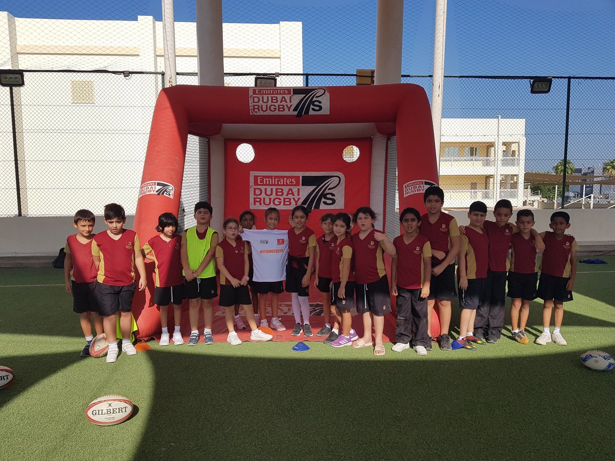 4E enjoying the <a href="/Dubai7s/">Emirates Dubai 7s</a> visit to RIS for the schools’ 7s challenge #dubai30x30 #dubaifitnesschallenge