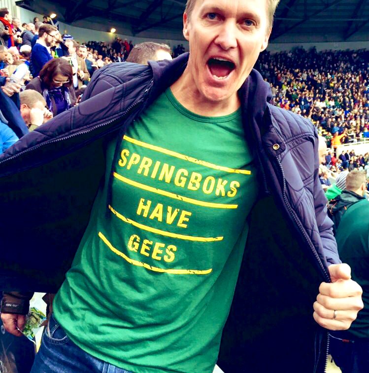 Our blood is green and gold. Go bokke!