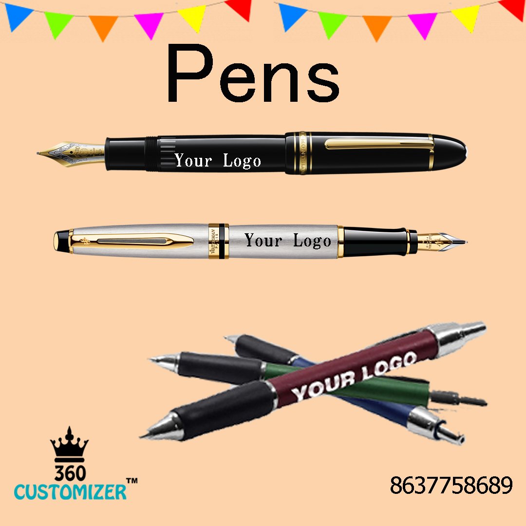 360Customizer's tweet image. Customized Pens are the best gift for your Visitors. 
We offer a wide range of that can be Customized to Empower your Brand !!!

#pen #customizedpen #stationary #gifting #gift #corporate #startup #coaching #classes #premium #style #diwali #360customizer