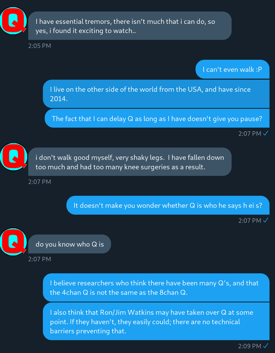 fr_brennan's tweet photo. This is actually kind of heartbreaking. A boomer, probably in her 60's, begs me to just let Q come back, at 1am in her country.
Cults destroy lives. Q gave her a lot of meaning in her life, but it was all false hope.
#FucQ @EryqOuithaqueue @travis_view https://t.co/b4lfpgZbmg