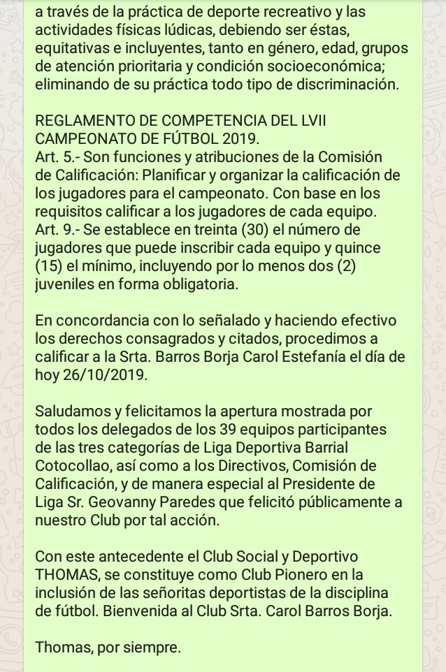 Club_SD_Thomas's tweet photo. Bienvenida #CarolBarrosBorja al
@CSD_THOMAS
Cc: #GiovannyParedes Presidente de #LigaDeportivaCotocollao
#EdisonEspinoza #CistinaParra #DiegoCruz @JavierEduardoBB #ErnestoDuque @RicardoBayas @FEDERACIONLIGAS #LigaDeportivaCotocollao #MentolSikura #ELPODERDELROJO 🔴 https://t.co/U44nkmtobd