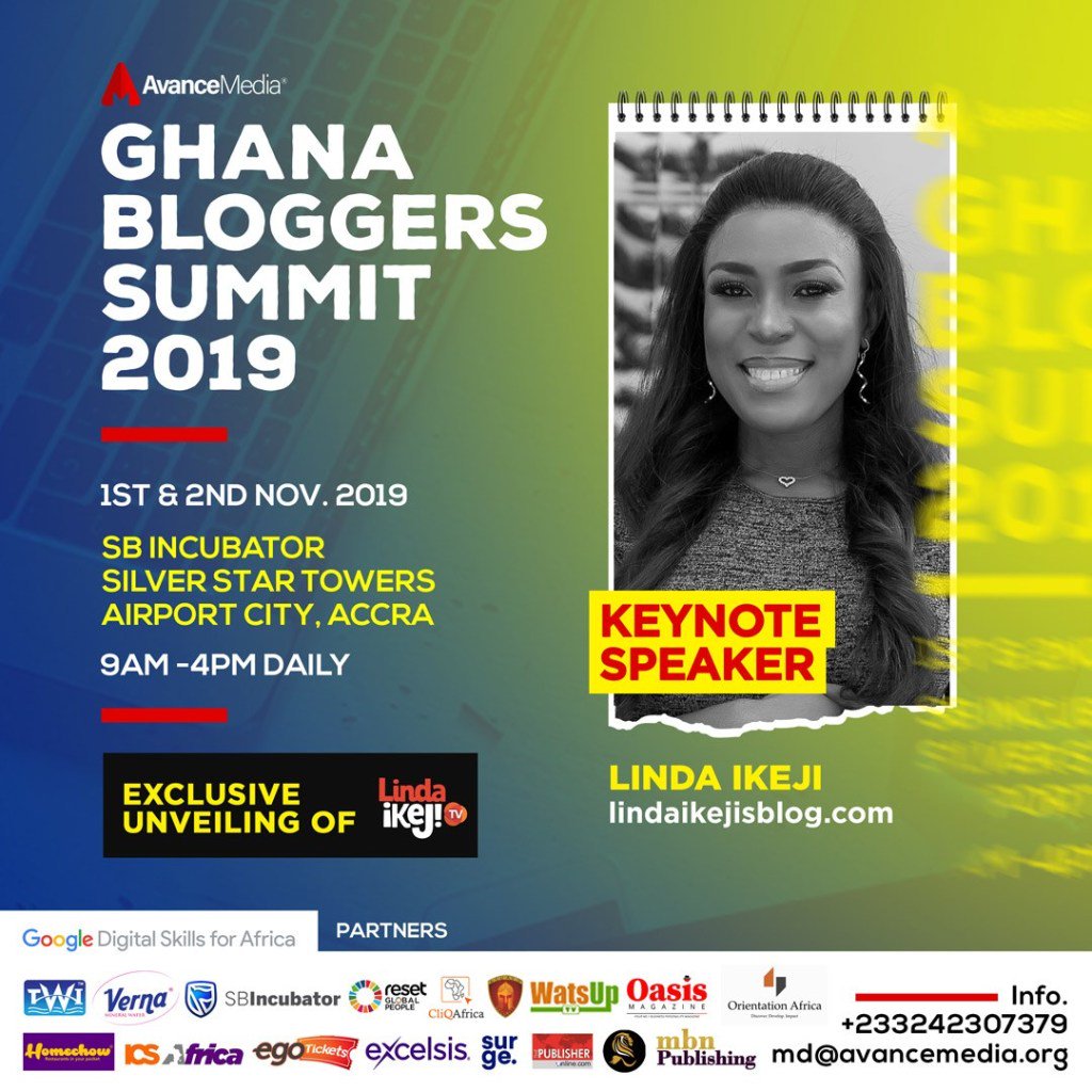 GbevuEmpire's tweet photo. Linda Ikeji to Deliver Keynote Address at Ghana Bloggers Summit 2019 https://t.co/mmG04JCAXY https://t.co/eGIYS4bKnj