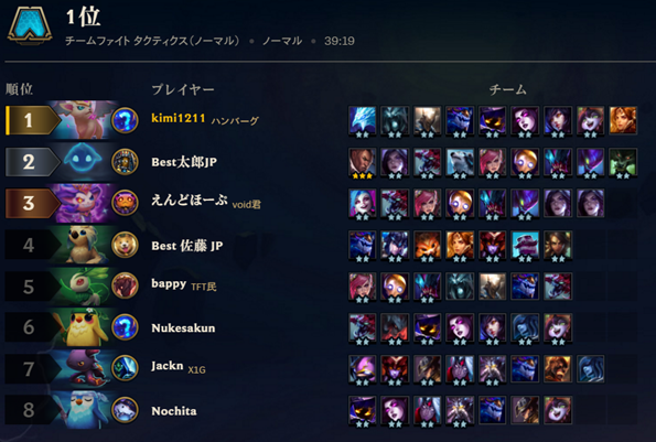 大会報告 Skyrocketのaoi杯で優勝しました まずは予選を振り返るよ 黄身lol日記 Tftの最新攻略情報ブログ