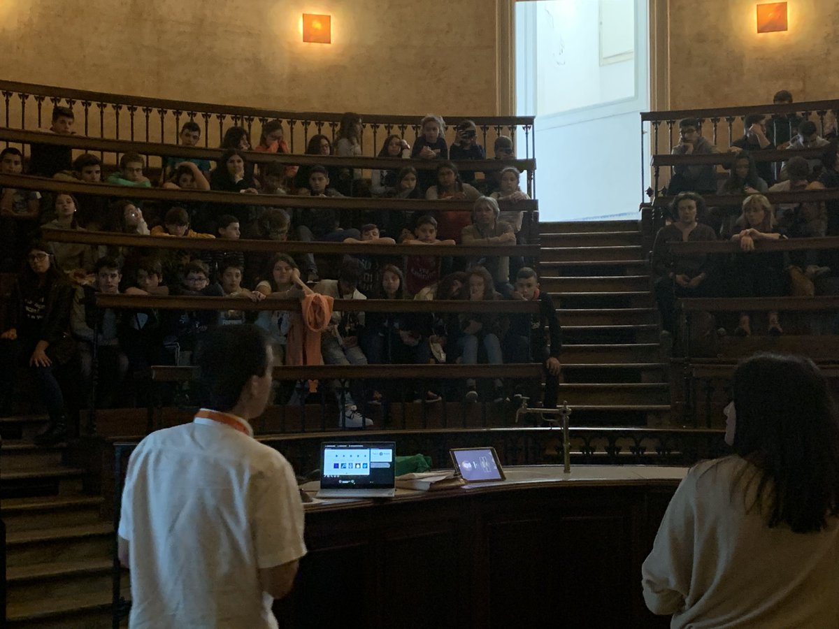 clashofwizardry's tweet photo. Last friday Clash of Wizardry was in the 6th Portuguese Maths Fair in this beautiful auditorium at the National Museum of Natural History and Science - October 26, 2019. Thank you to our attendees and the fair organization.

#clashofwizardry #ErasmusPlus https://t.co/kwYmS0KBGg