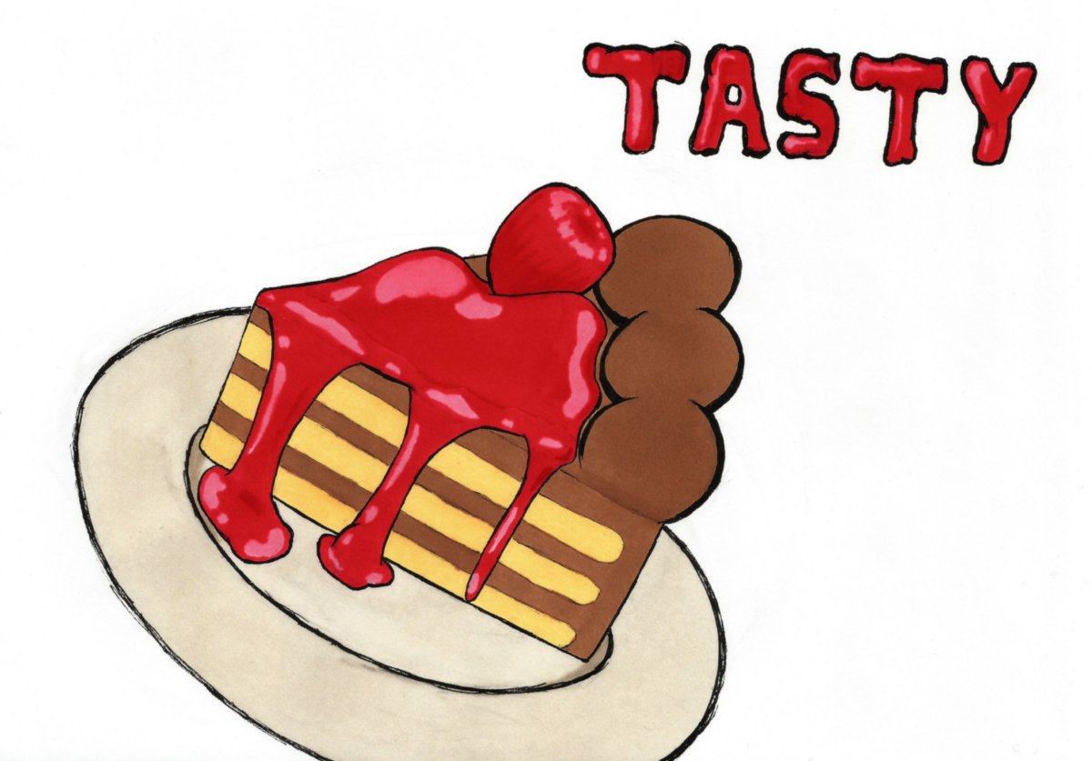 #inktoberday25 Day 25: Tasty. I'm not entirely sure what this actually is, but there's jam.