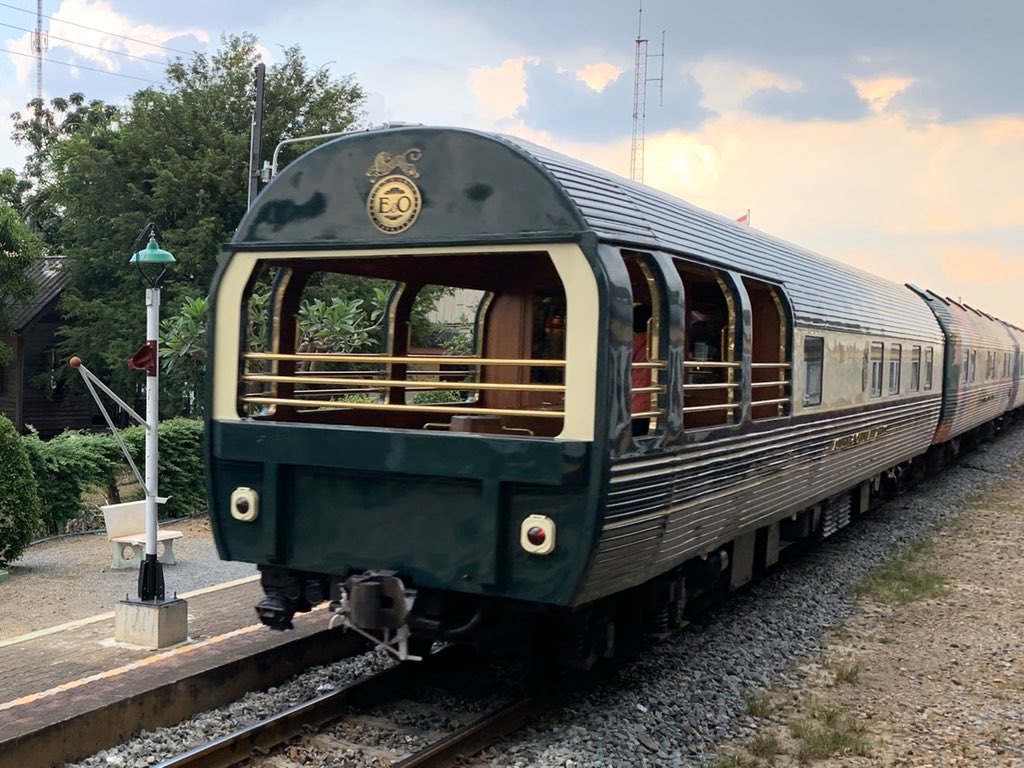 Oh gosh! We just crossed the Eastern & Oriental Express going towards Bangkok Hua Lamphong station. Cc.  @saliltripathi