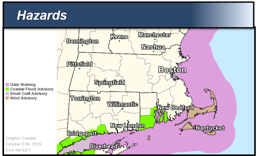 NWSBoston's tweet photo. [Today's Storm] Light rain overpreads the region this morning, but heavier showers move in by early afternoon. Some flooding of clogged storm drains is possible, along with minor coastal flooding. A period of gusty winds could produce sporadic tree damage in SE Mass as well. 🌧️ https://t.co/gCY0Inty4S