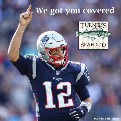 Join us for the game tonight! Dinner served 3:30-9PM

#turners #seafood #letsgopats #gopats #northshoreeats #bestofnorthshore #newengland #newenglandpatriots #newenglandliving #restaurants #fish #freshesteasfood #newenglandseafood #melrosema