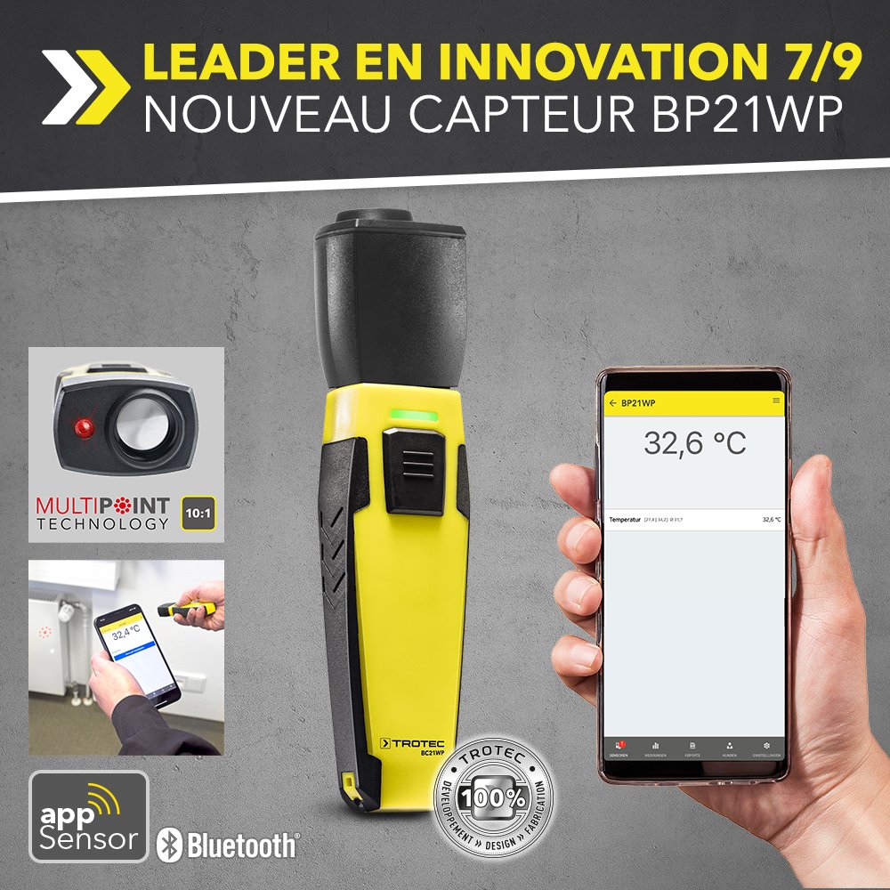 TROTEC24_FR's tweet image. Rend votre smartphone encore plus intelligent – Hygromètre thermique avec capteur appSensor de Trotec #App #appSensors #measuringdevices #MultiMeasureMobile #Smartphone #trotec trotec-blog.com/fr/?p=19817