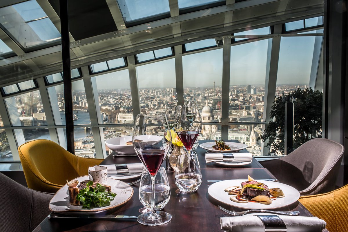 The perfect lunch in the heart of the city - try our tasting menu and indulge in five courses for £55.00 as you enjoy breathtaking views over London ow.ly/wNkQ50u5aEe