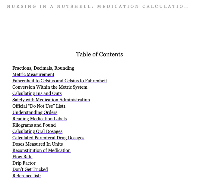 The_GreatNurse's tweet photo. Medication calculation made simple for nursing students like you! Available on Amazon and on The Great Nurse.
#nursinginanutshell #medcalc #medicationcalculation #nursingschool #nursing #rn #studentnurse https://t.co/vBcuEI2TEV