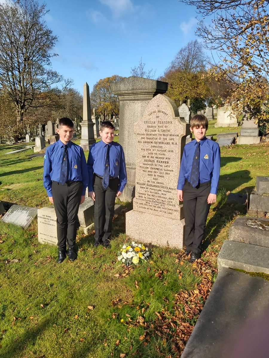 After our dedication service a few of our Boys laid a wreath at Sir William Smith's grave, our Founder. Today marks the 165th anniversary of his birth.

<a href="/TheBBScotland/">The Boys' Brigade in Scotland</a>