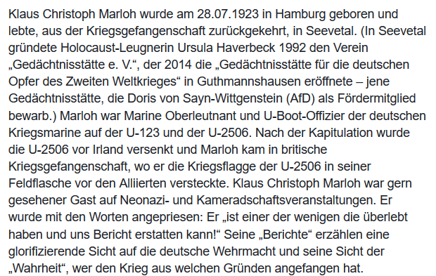 Gegen_die_AfD's tweet photo. Marloh war gern gesehener Gast auf Neonazi- und Kameradschaftsveranstaltungen.
https://t.co/UFXriVagLJ
#AfD #Kalbitz #Fluegel #Thueringen #NoAfD #ltwth19 #ltwth #Hoecke #Witiko https://t.co/zZUg4zOYV2