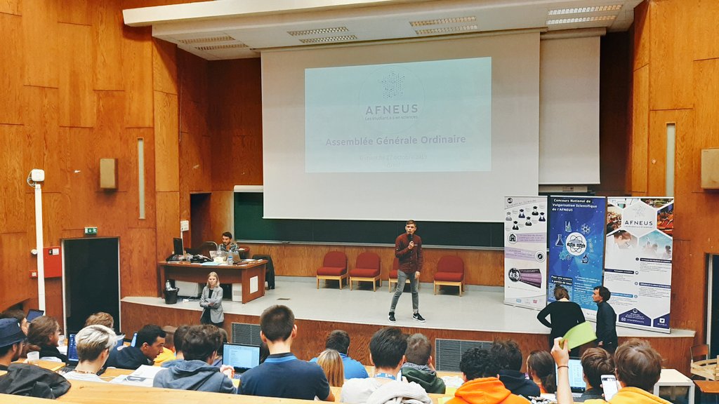 Début de l'Assemblée Générale Ordinaire de l'@AFNEUS !
▶️ Présentation des partenaires de la fédération
▶️ Bilan d'activité et bilan financier 18-19
▶️ Élection du nouveau bureau national 19-20
#CongrèsAFNEUS19
@La_FAGE